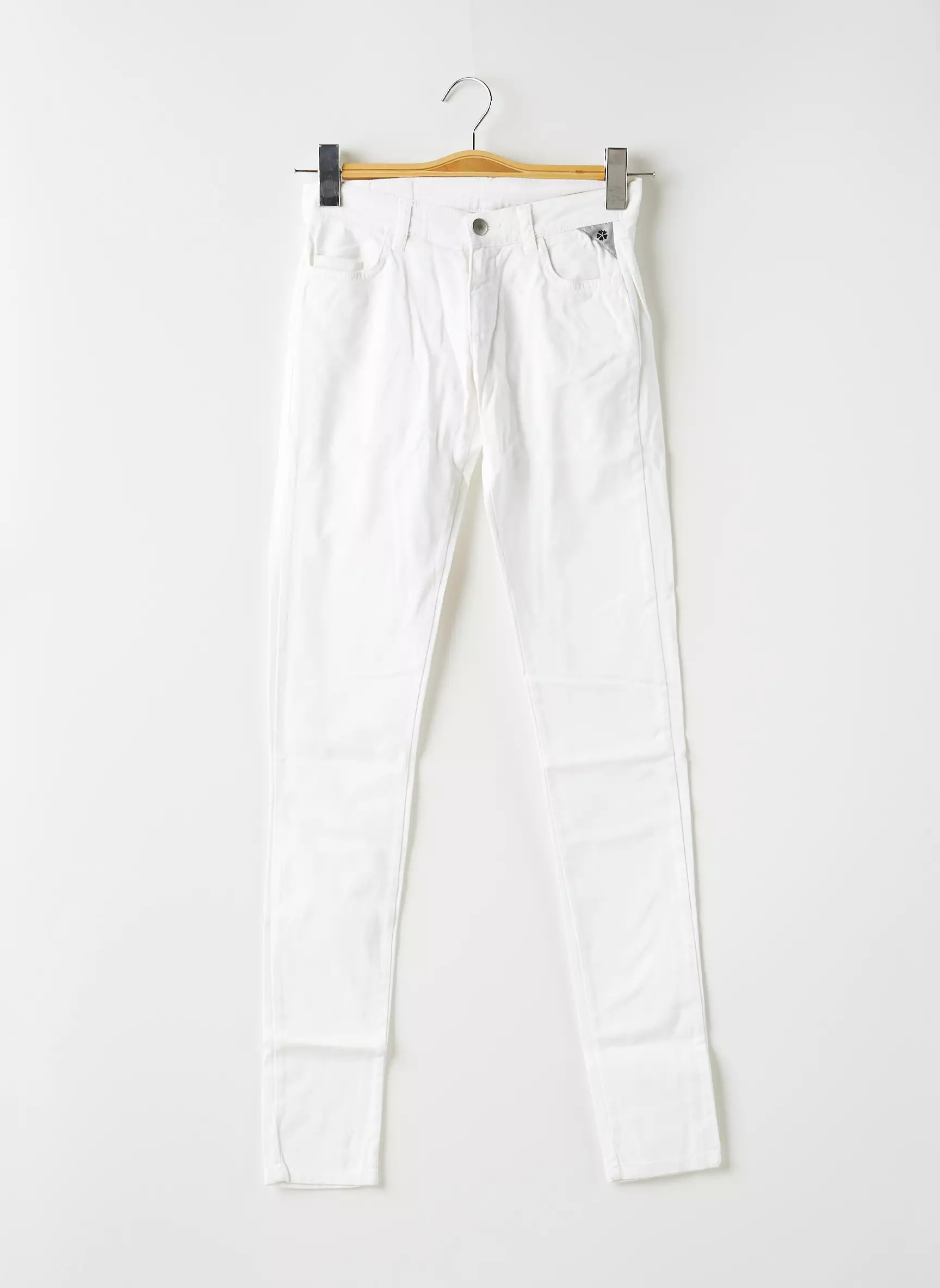 Papfar S Pige Pantalons Slim Femme couleur blanc