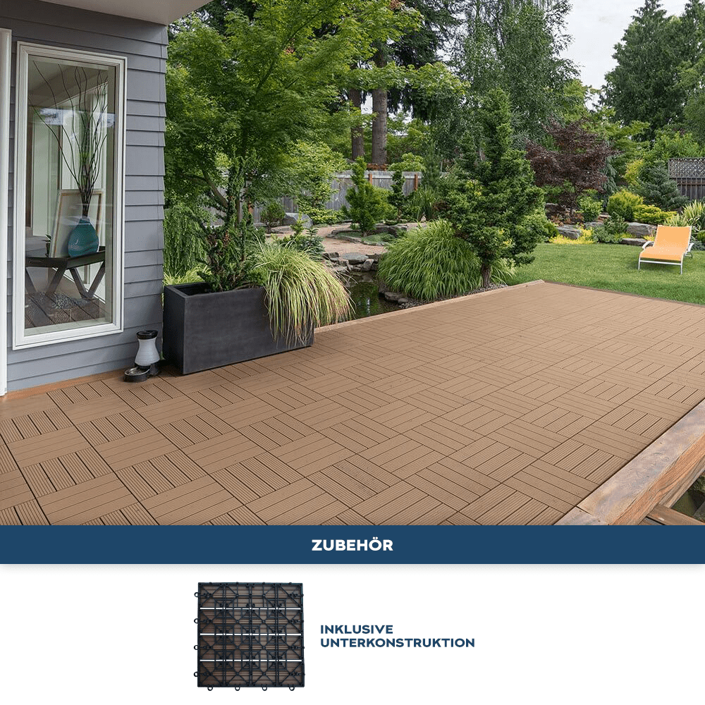 Home Deluxe WPC Holzfliesen BAVARO TEAK