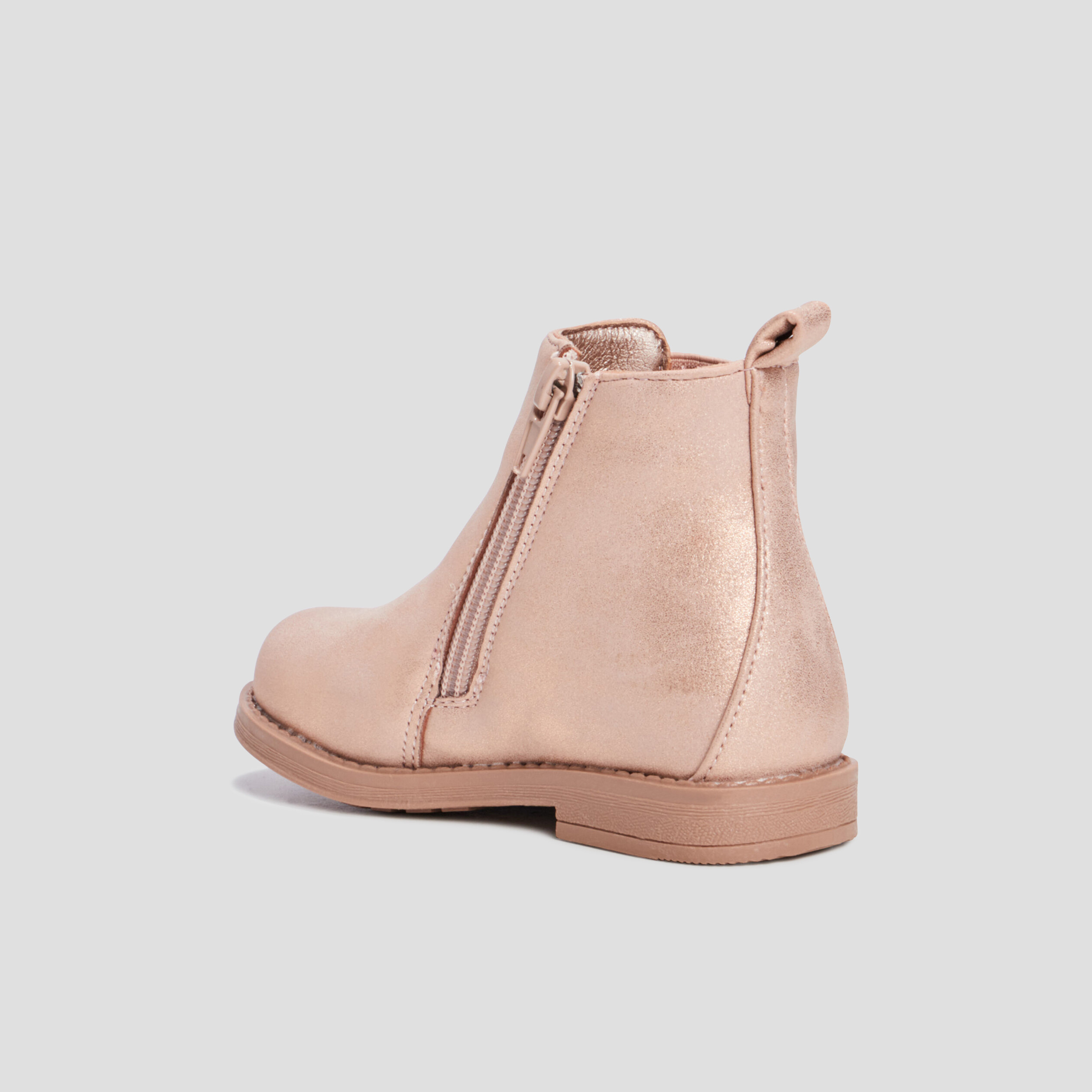 Bottines chelsea zippées rose bébé fille | La Halle