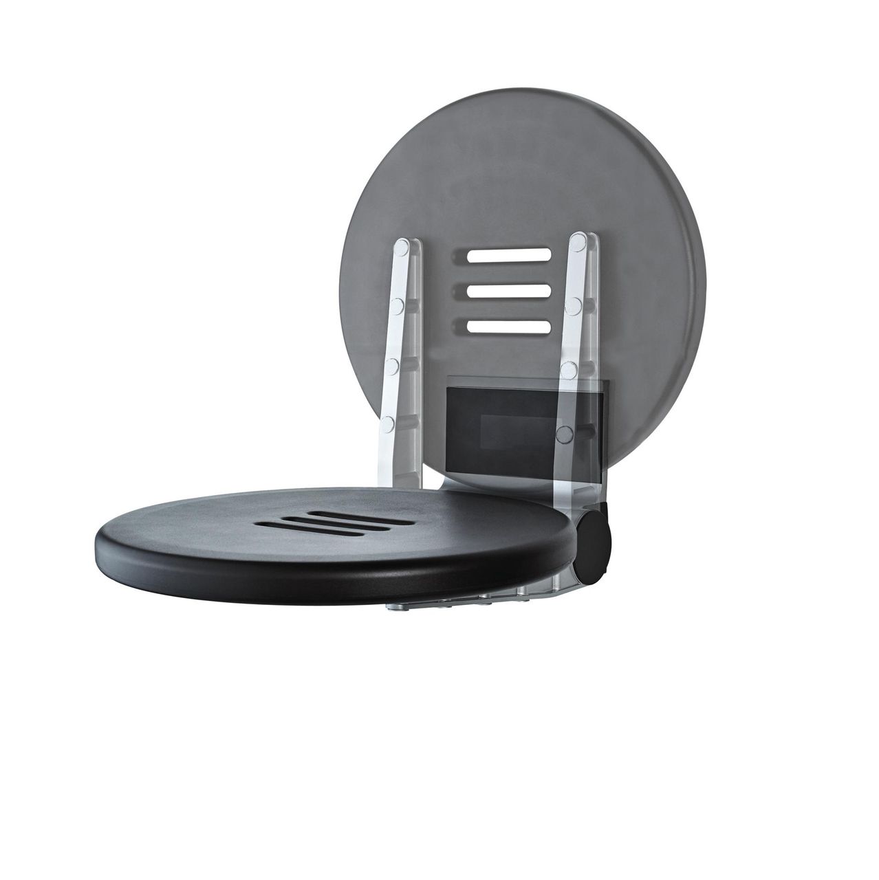 Ridder Dusch-Klappsitz Zac, schwarz, PU / Aluminium