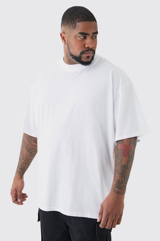 Plus weißes T-Shirt mit Print