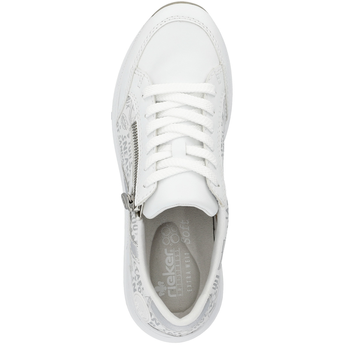 Rieker N1403 Sneaker Low weiss