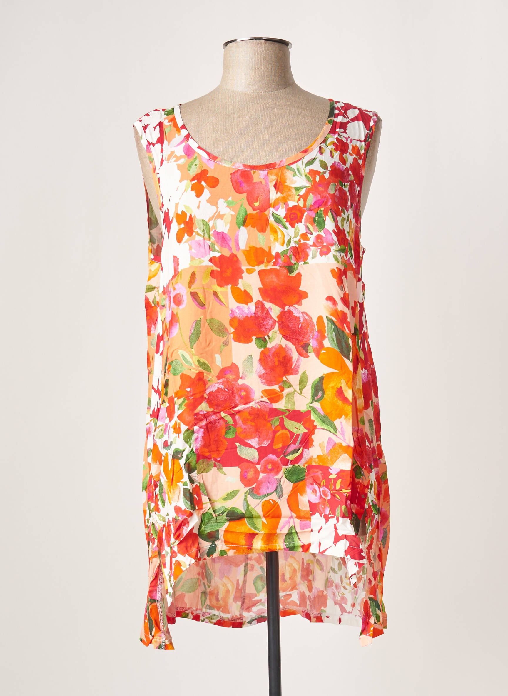 G Oze Tuniquesansmanche Femme couleur orange