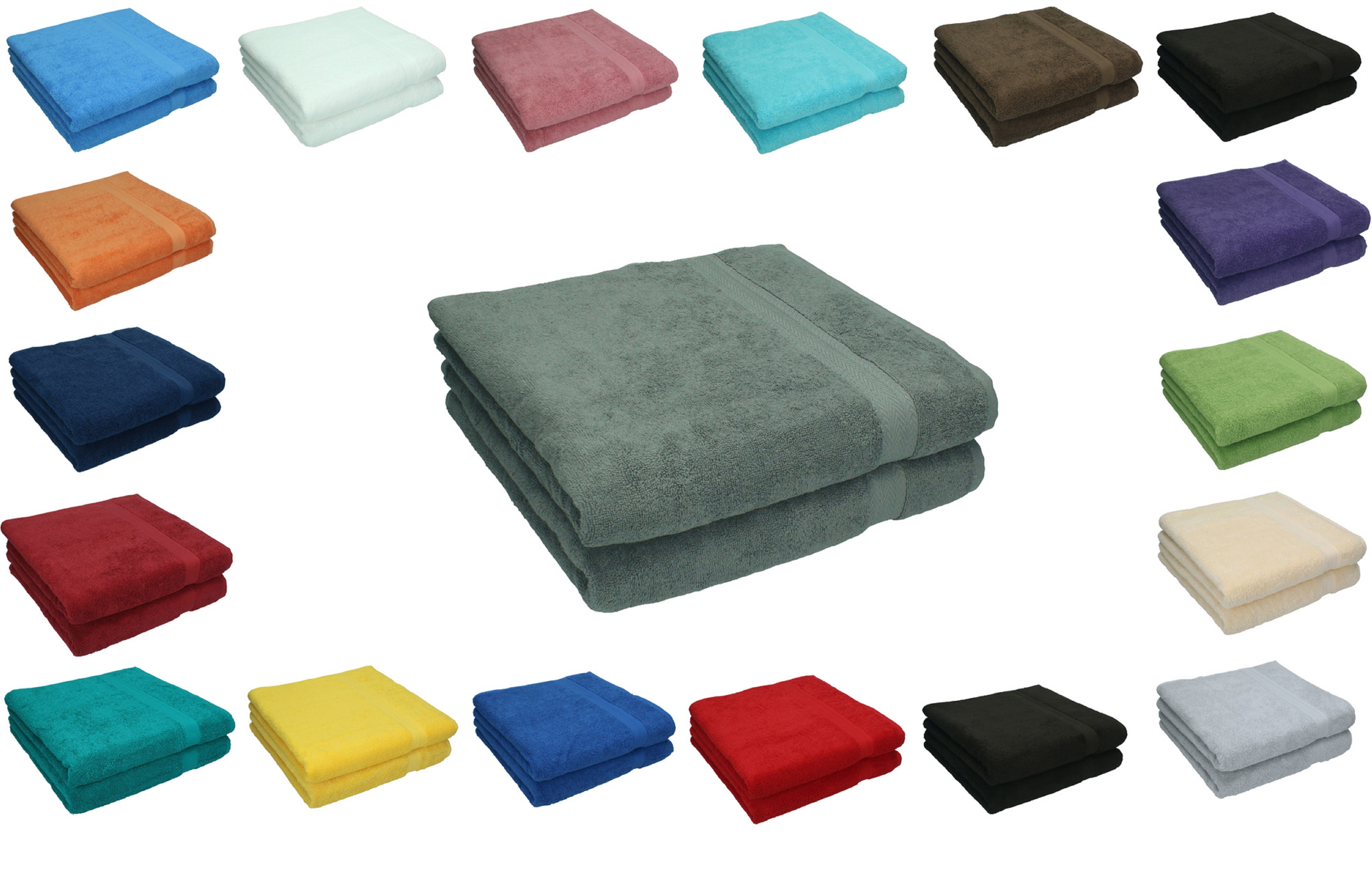 Betz Saunatuch 2-teiliges Saunahandtuch-Set PREMIUM 70 x 200cm, 100% Baumwolle (2-St)