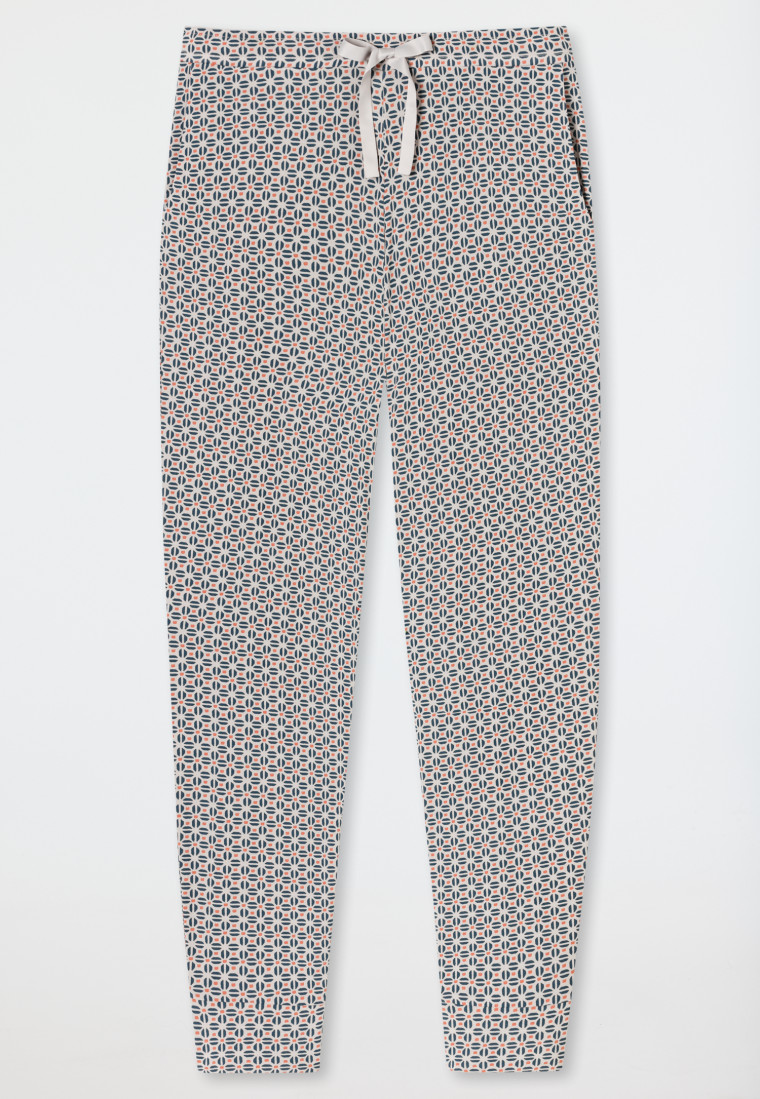 Hose lang Bündchen multicolor floral gemustert - Mix+Relax