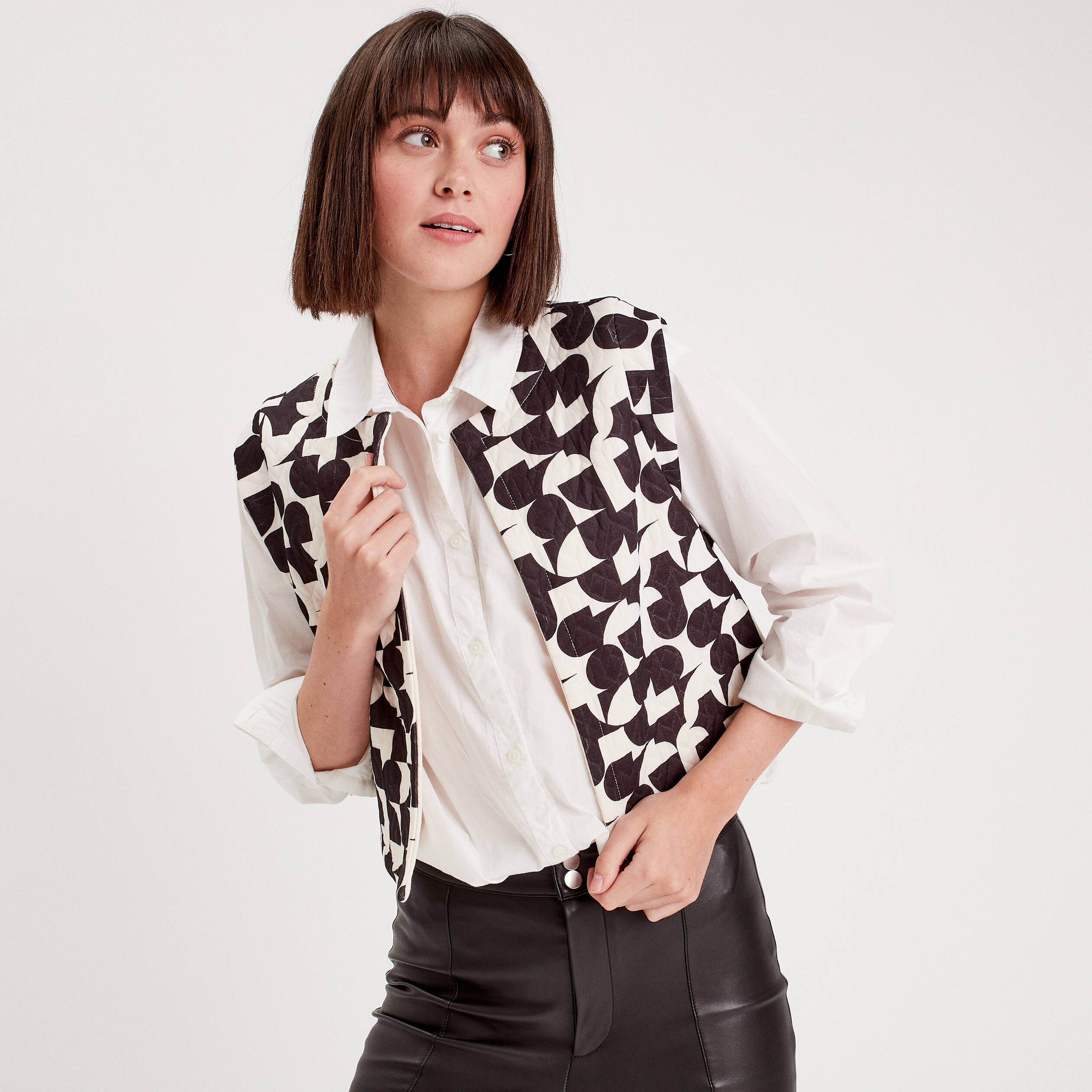 Veste sans manches matelassée ecru femme | Cache Cache