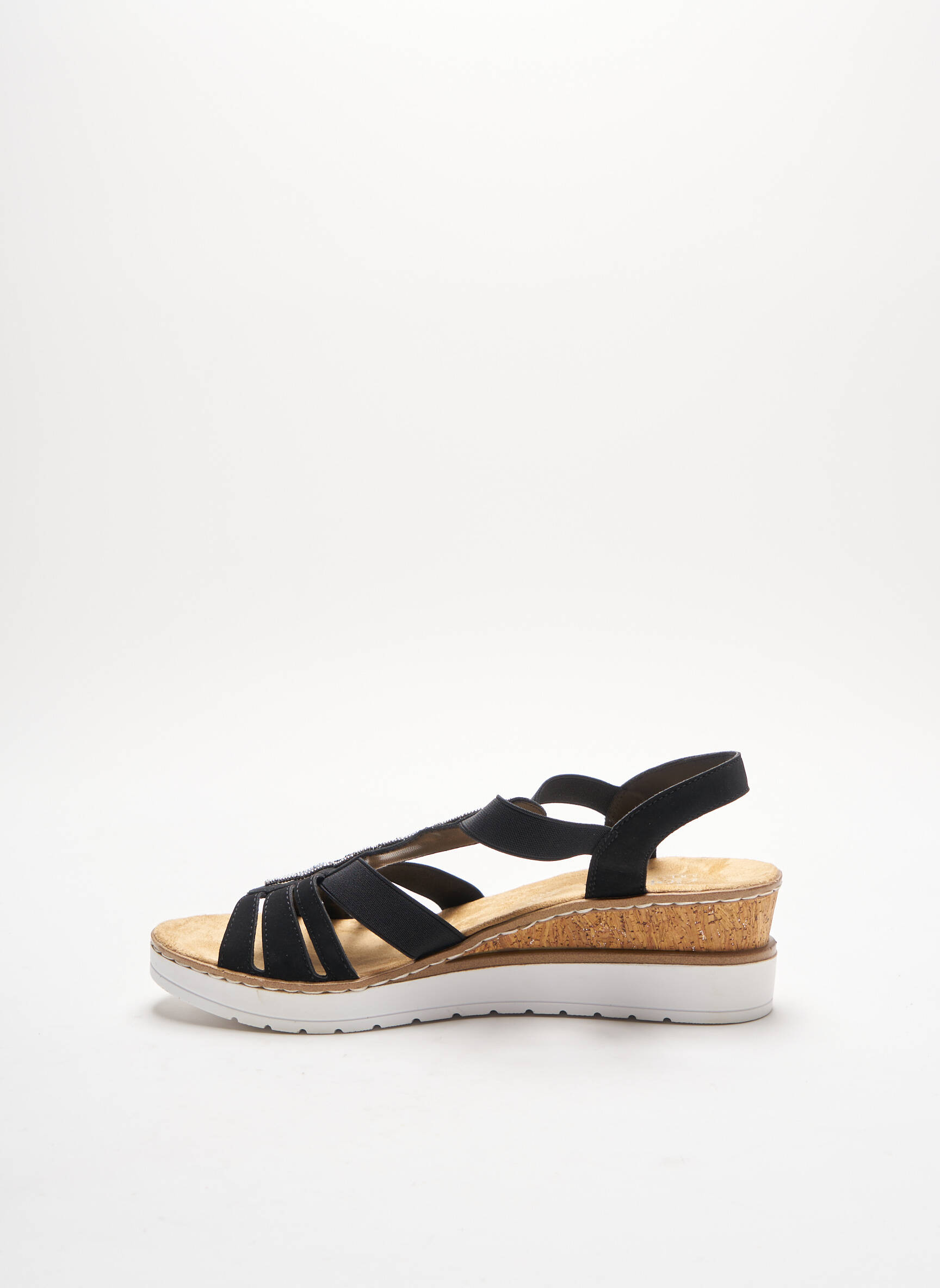 Rieker Sandales Nu Pieds Femme couleur noir