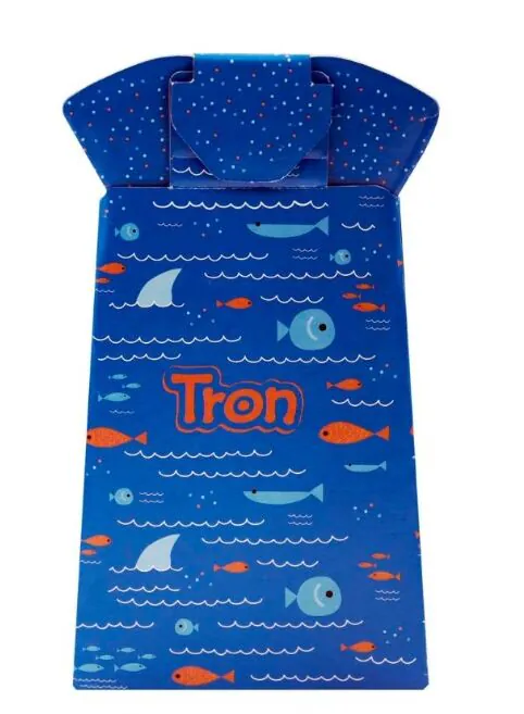 Fish Throne Biorazgradiva kahlica za jednokratnu upotrebu, plava s ribicama.