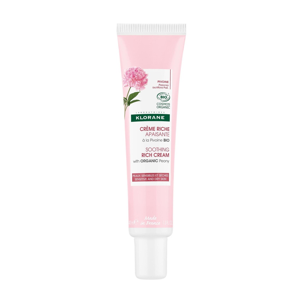 Klorane Crème Riche Apaisante à la Pivoine BIO P eaux sensibles et sèches 40 ml Crème