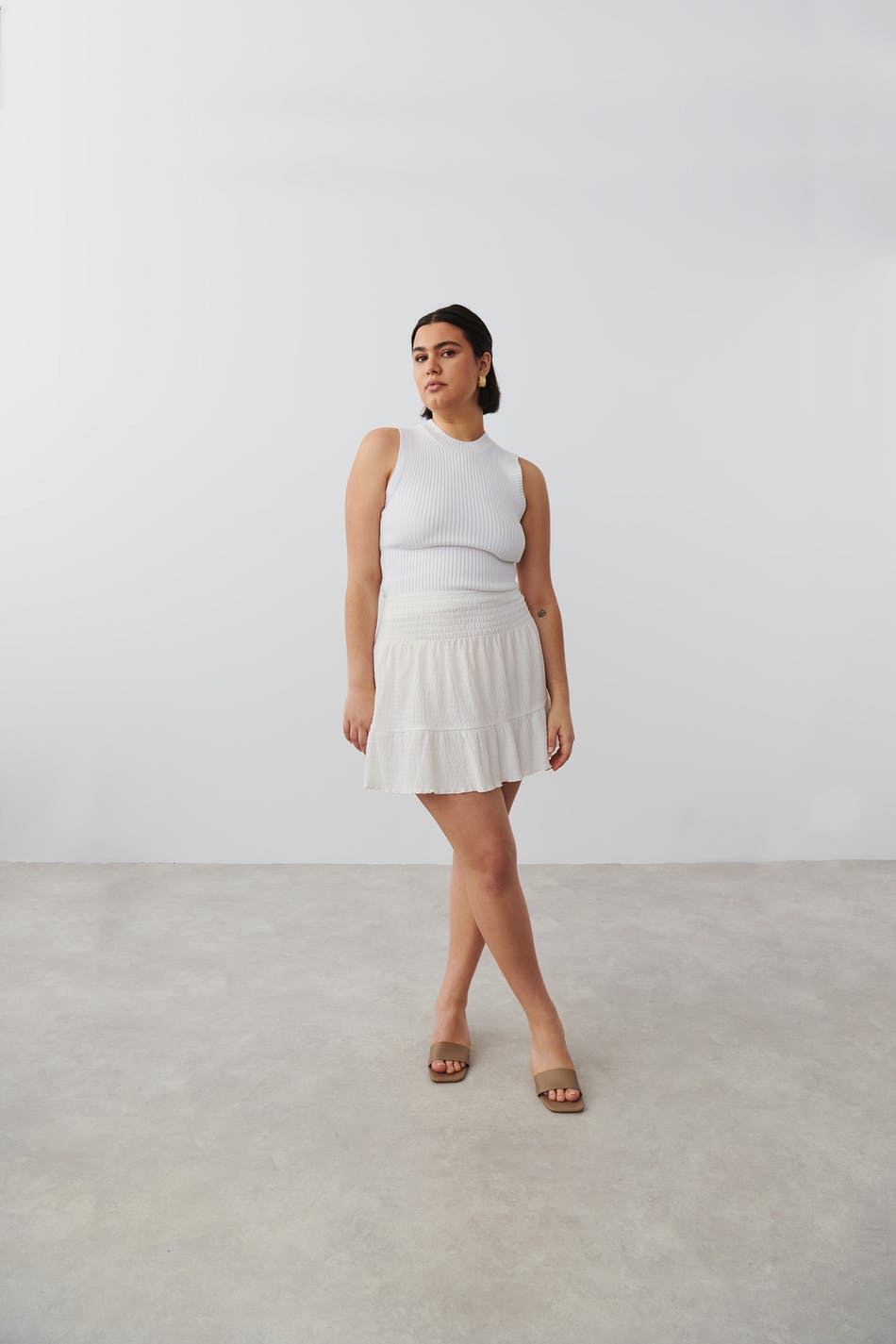 Short smock skirt