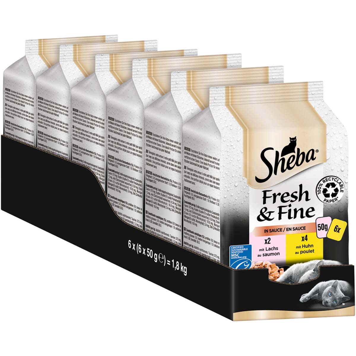 Sheba Fresh & Fine in Sauce mit Huhn & Lachs kaufen