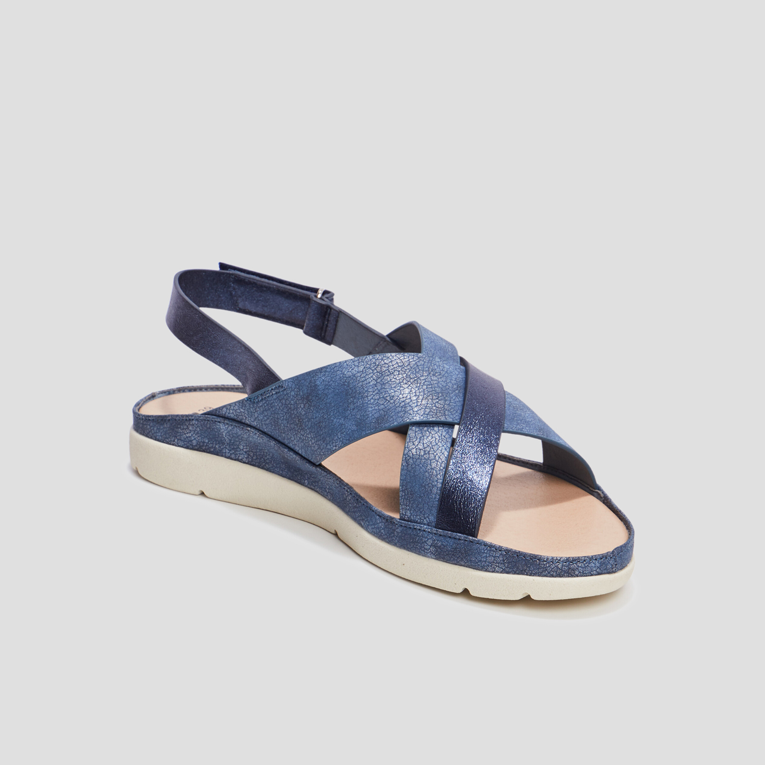 Mules pied large Confortissimo bleu femme | La Halle