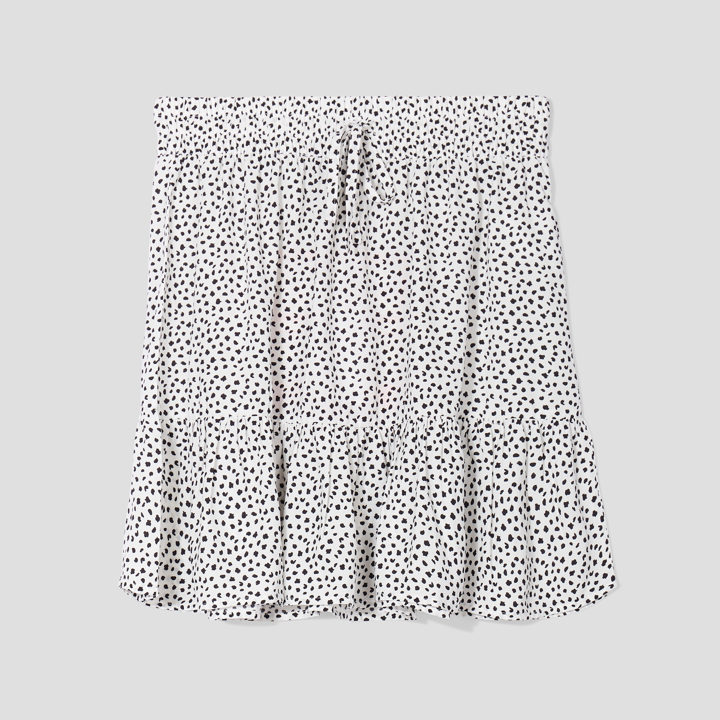 Jupe courte fluide taille smockée noir femme | La Halle