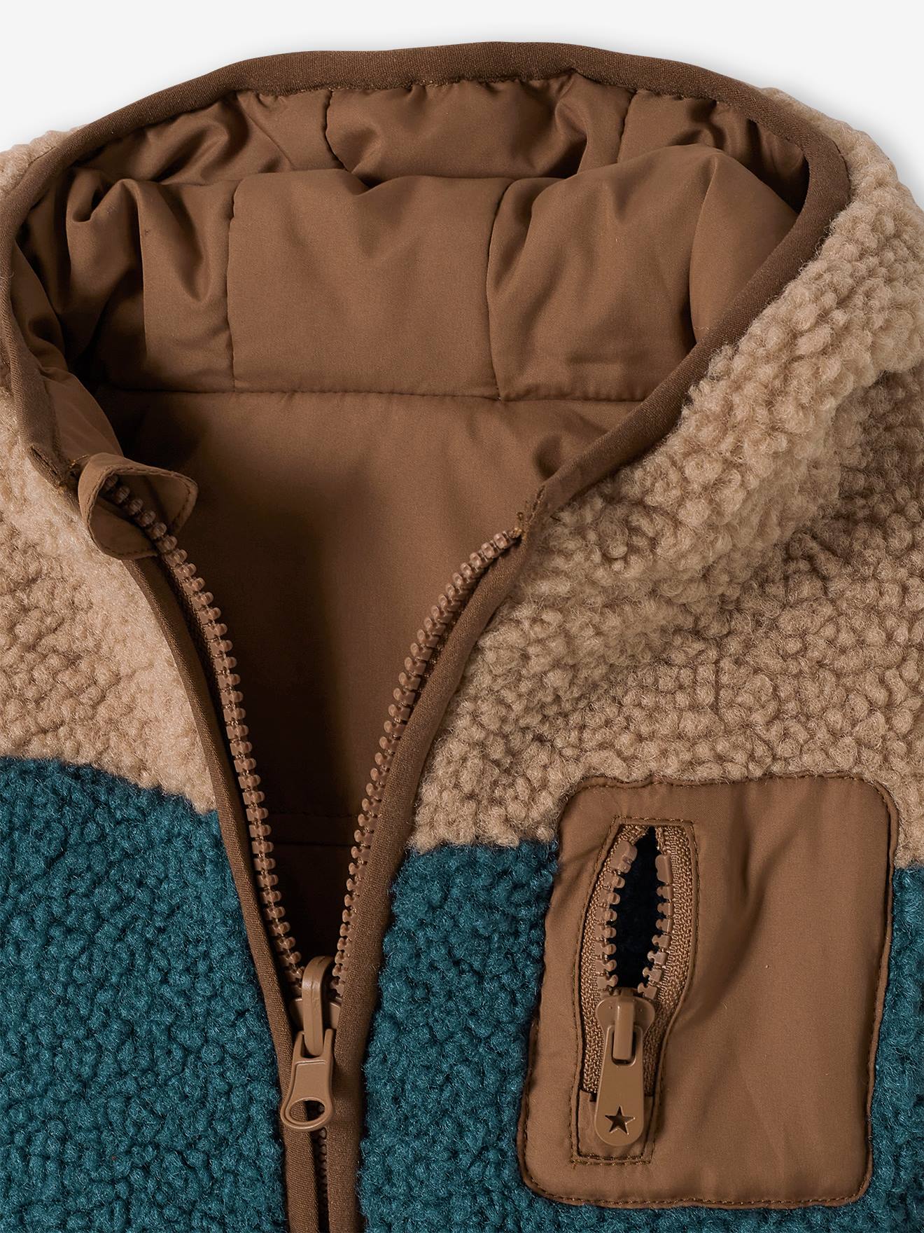 Blouson réversible bébé avec capuche beige