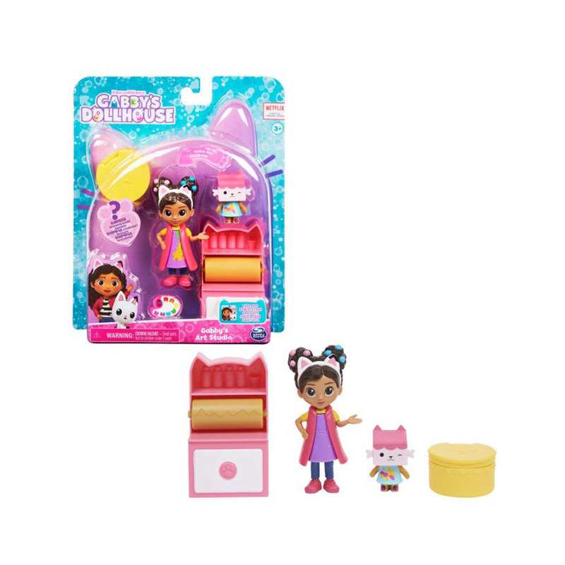 Gabby et la maison magique - Pack 2 figurines et accessoires -Coffret Studio d'Art Spin Master