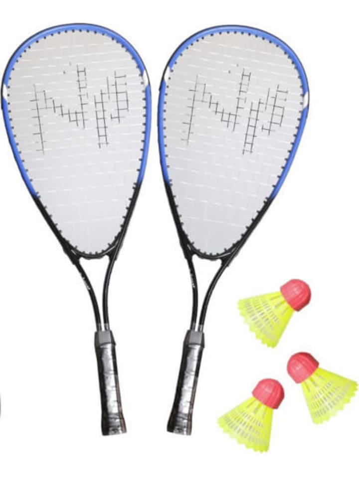 New Sports Speedbadminton Set in Tasche mit 2 Aluminium Schlägern und 3 Bälle - ab 5 J. günstig kaufen onesize