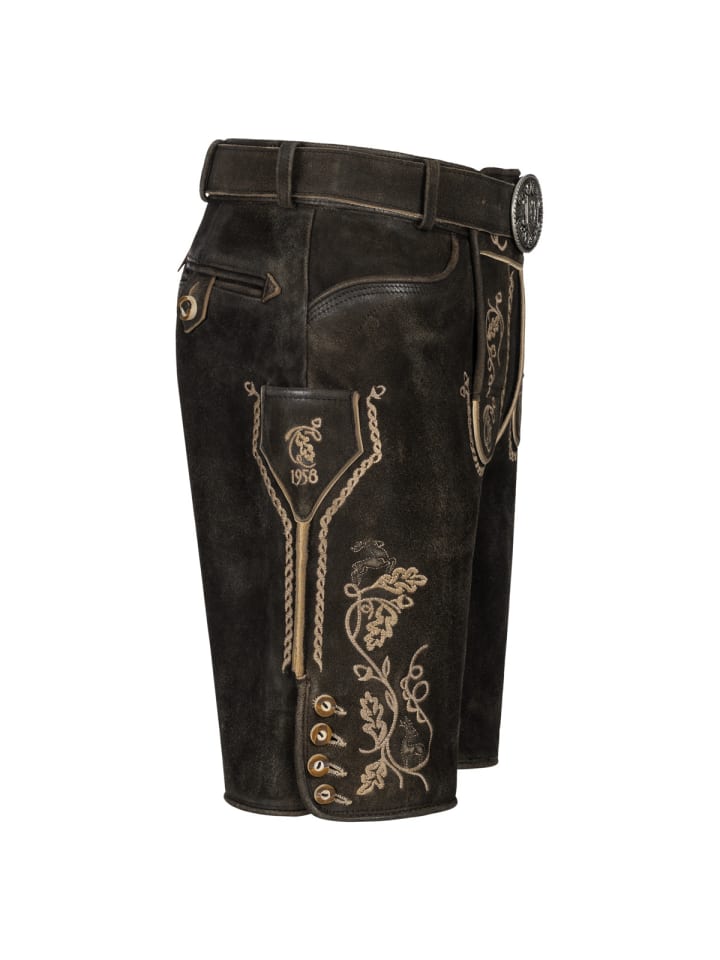 KRÜGER Lederhose Orlando in braun günstig kaufen