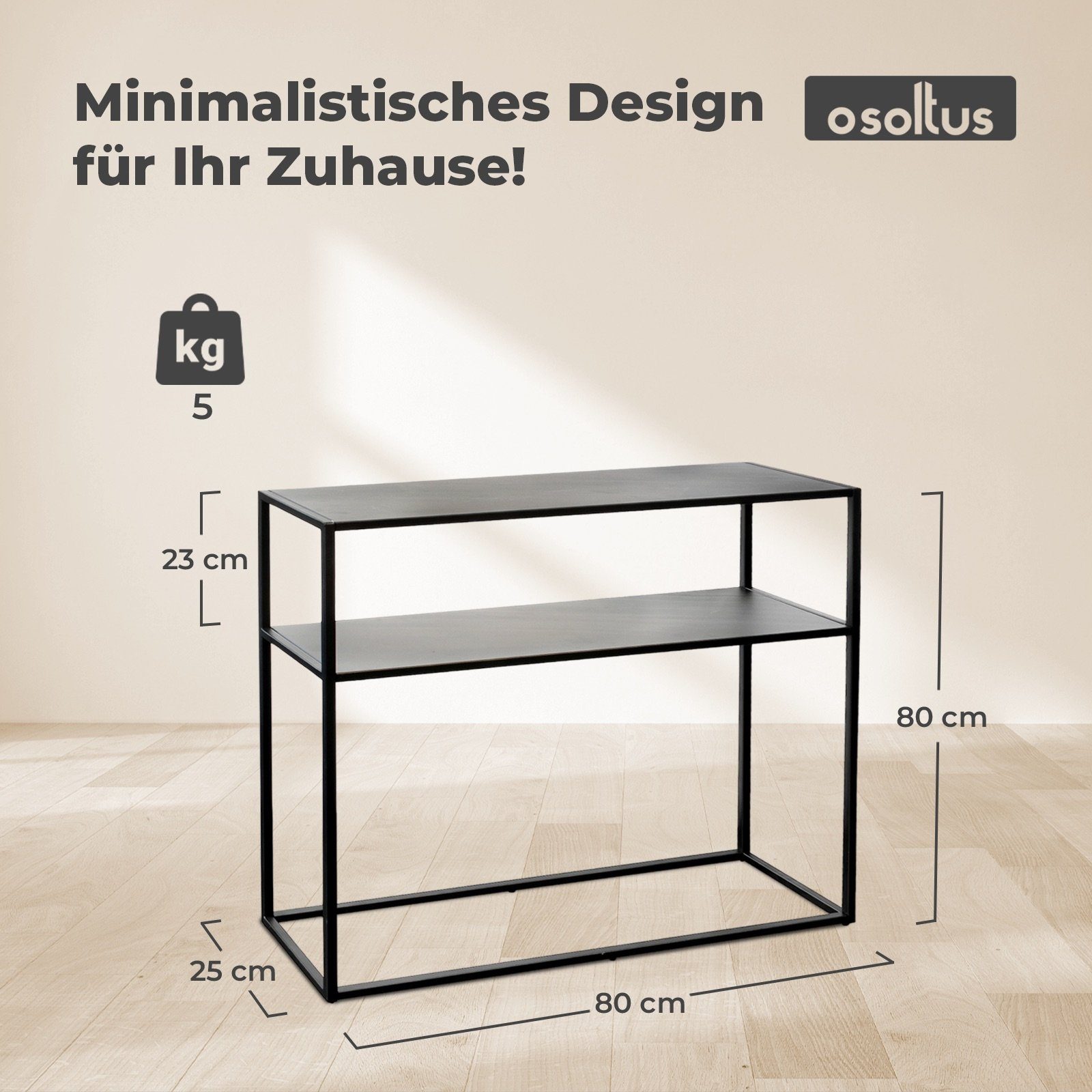 osoltus Raumteiler osoltus cube Industrie Stil Konsolentisch Konsole Stahl schwarz