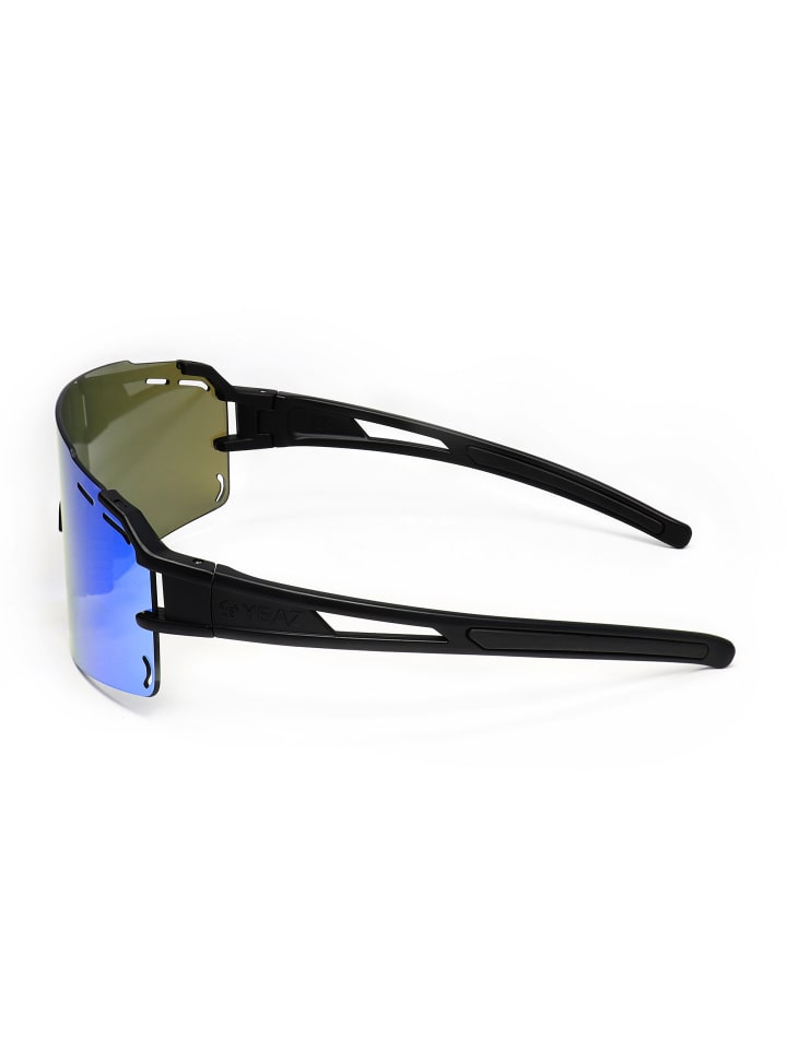 YEAZ SUNCRUISE Sport-Sonnenbrille Grün in schwarz / blau günstig kaufen onesize