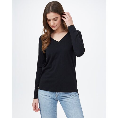 DAMEN SHIRT W TREEBLEND V-NECK LONGSLEEVE T-SHIRT