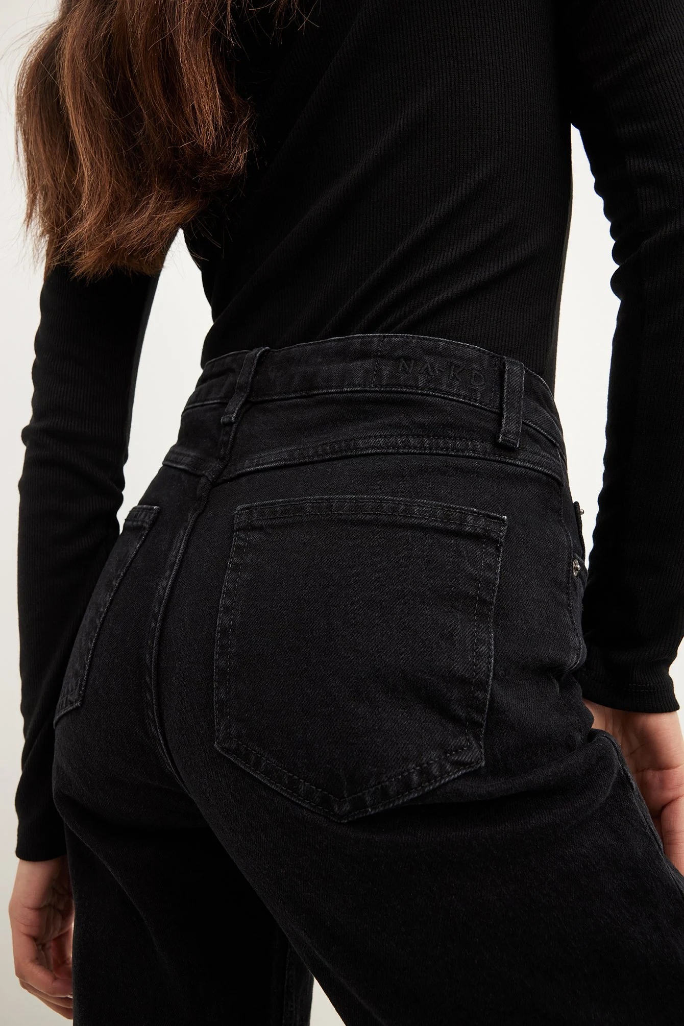 Mom Jeans mit hoher Taille