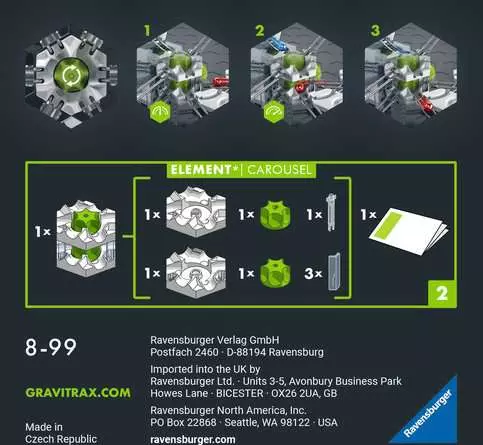 GraviTrax PRO Element Carousel - Kugelbahn-Erweiterung für Kinder ab 8 Jahren