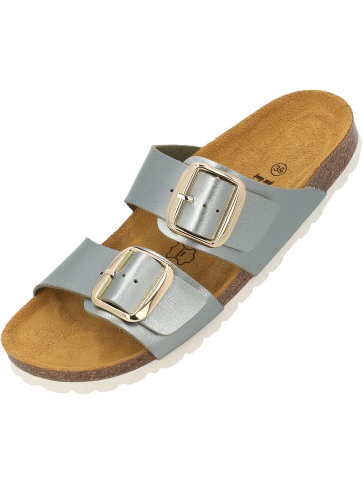 palado Pantoletten in olive metallic günstig kaufen
