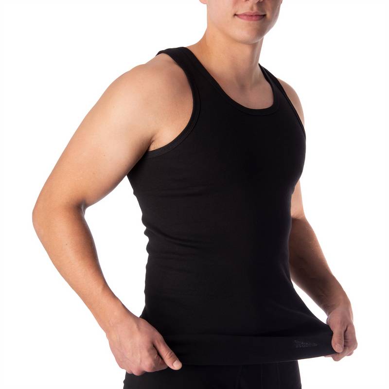 Black Snake 4 Pack Achsel Feinripp Shirt Unterhemd Herren