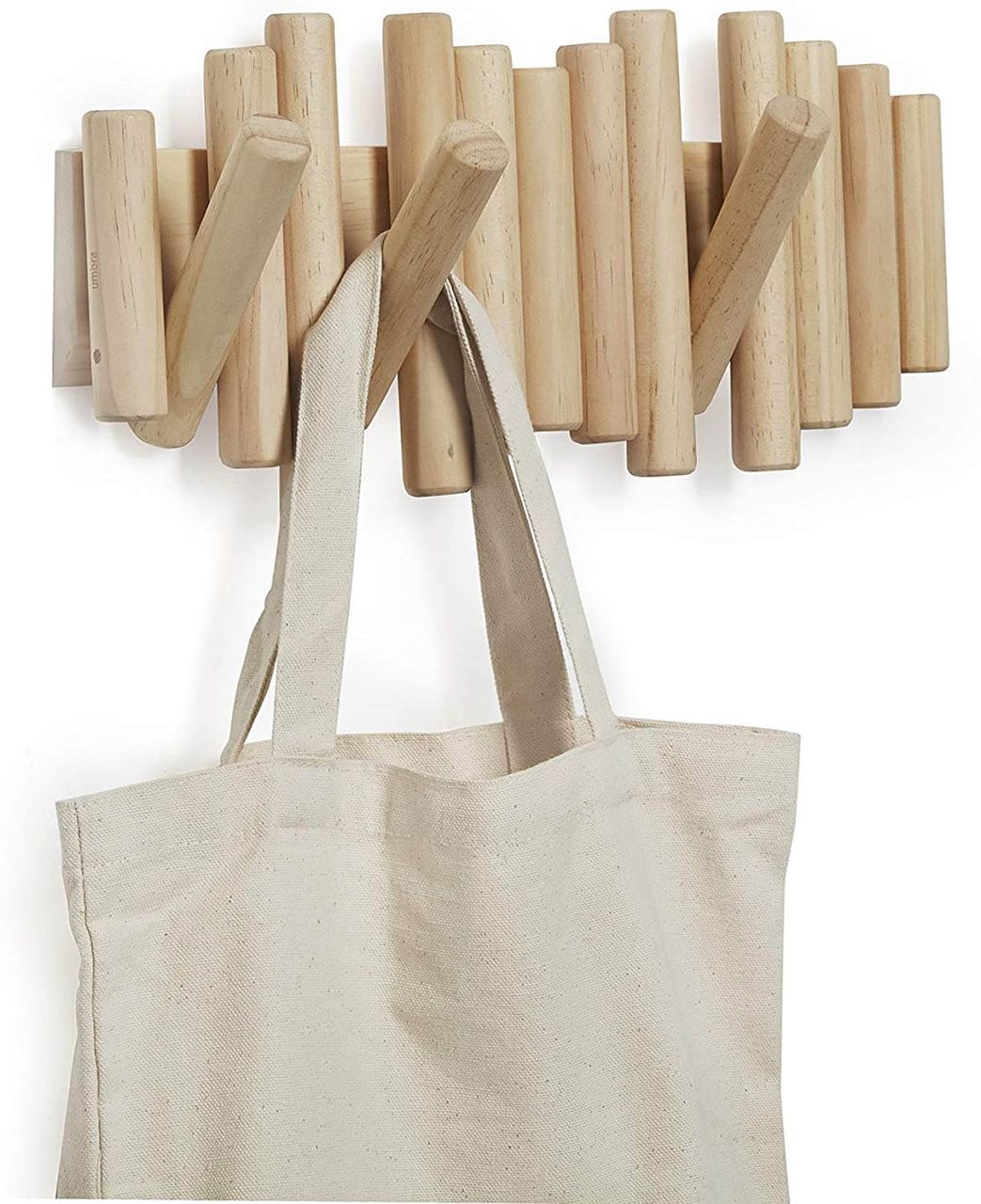trends4cents Umbra Picket mit 5 Garderobenhaken natural 1011471-390 Garderobenleiste Wandhaken Kleiderhaken