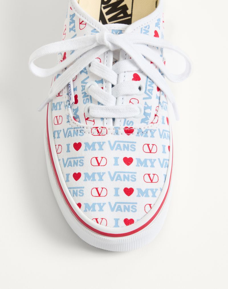 Tênis de cano baixo Valentino Garavani e Vans em tecido com estampa Valentino Vans Love