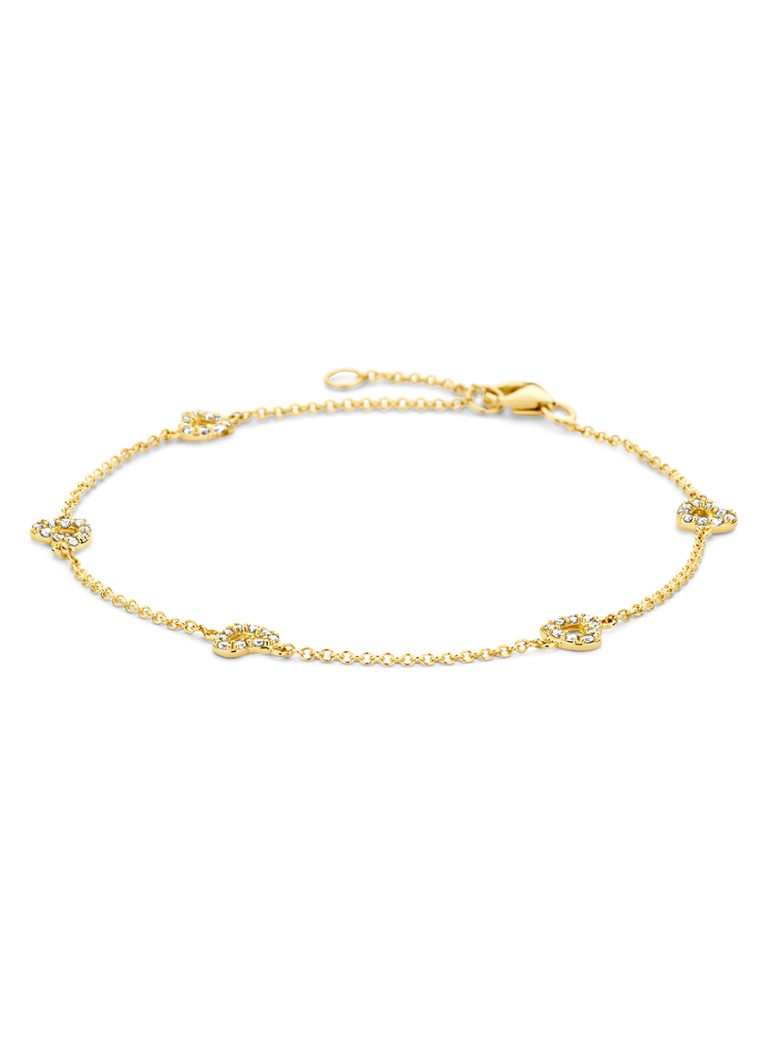 Blush Bracelet of 14 carat yellow gold with cubic zirconia 2211YZI