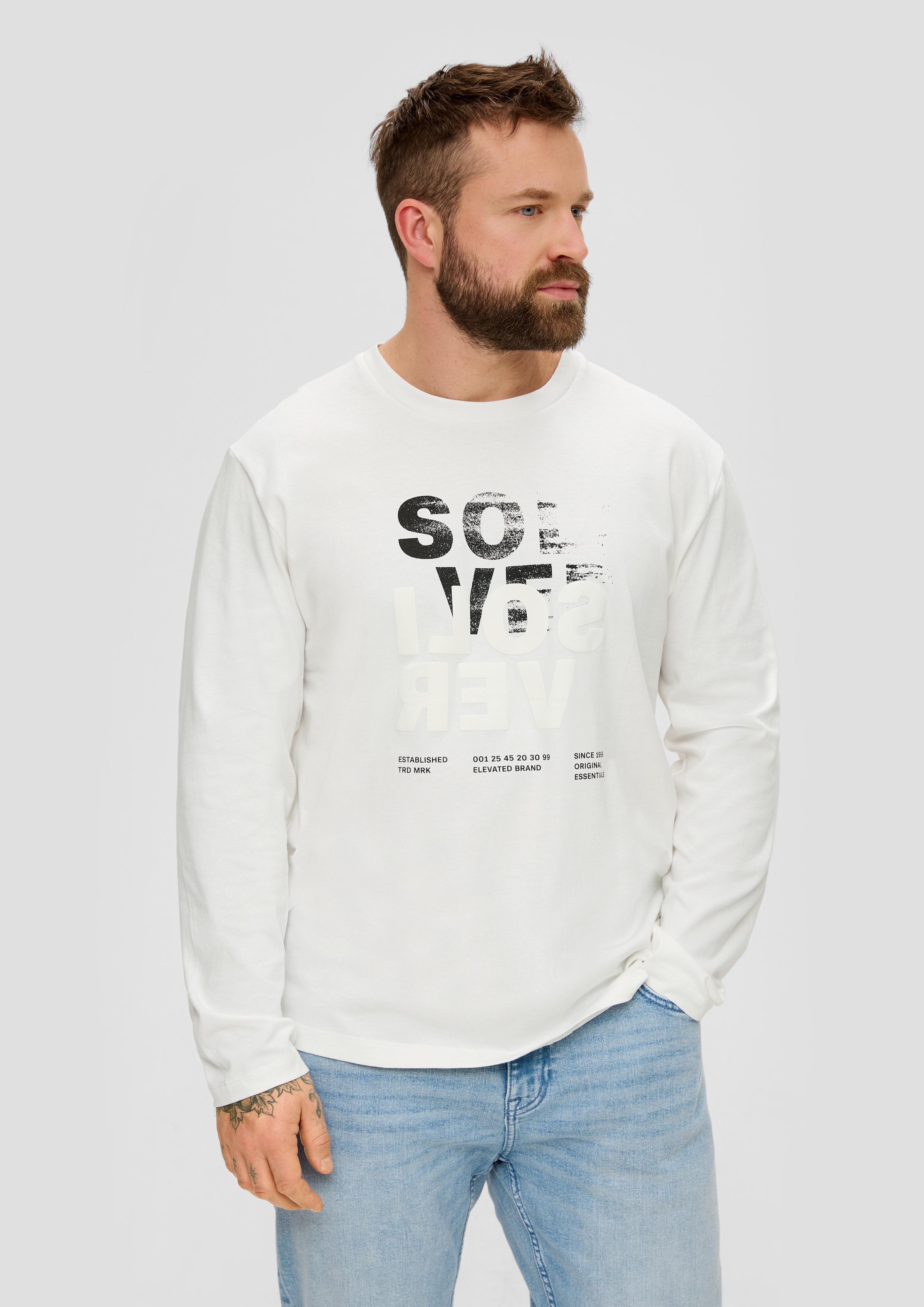 Longsleeve mit gummiertem Label-Print  2143244-01D1