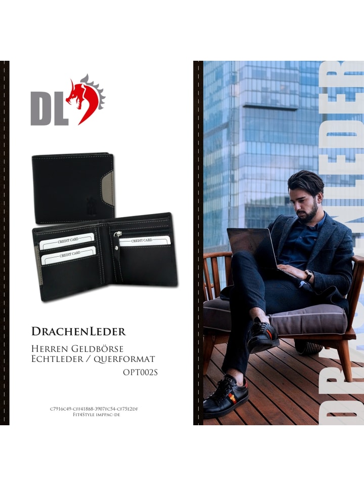 DrachenLeder Portemonnaie Leder Herren Geldbörse Serie Ben günstig kaufen onesize