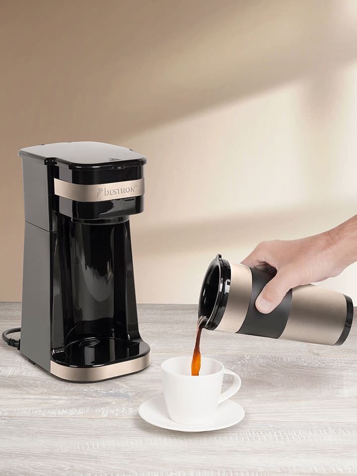 bESTRON Kaffeemaschine in Schwarz/ Beige - 420 ml günstig kaufen onesize