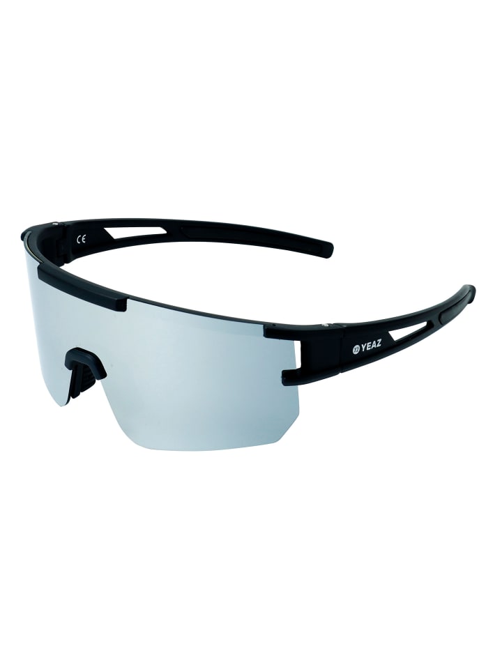 YEAZ SUNSPARK Sport-Sonnenbrille Black/Silver Mirror in silber günstig kaufen onesize