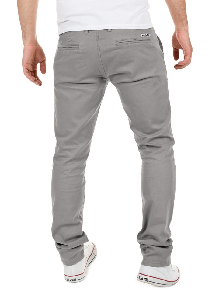 Yazubi Chinohose Dustin in Hellgrau günstig kaufen