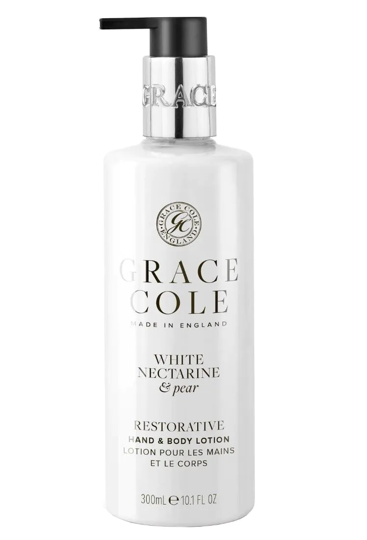 Grace Cole White Nectarine and Pear Βάλσαμο χεριών και σώματος 300 ml