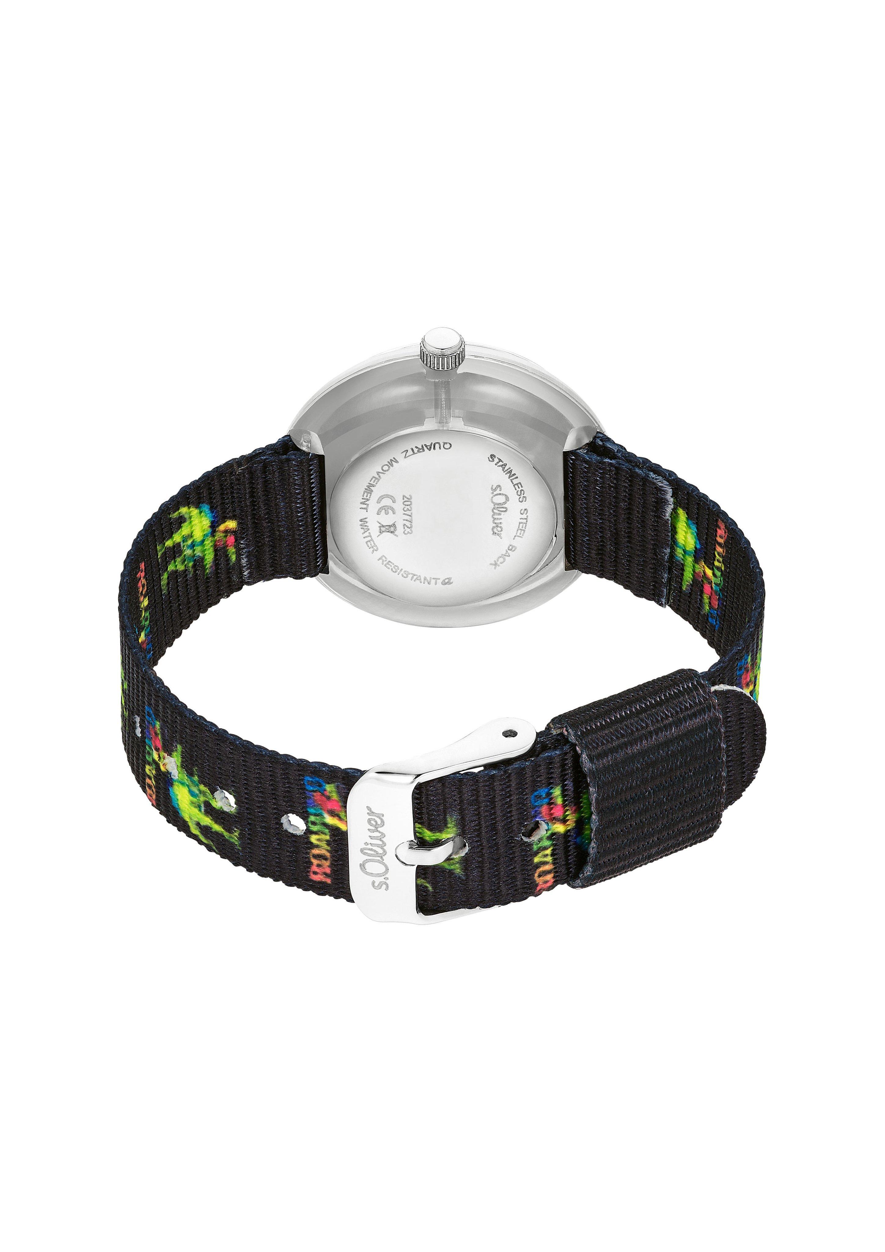 Textilband-Armbanduhr mit Dino-Motiv  6009583-01B0