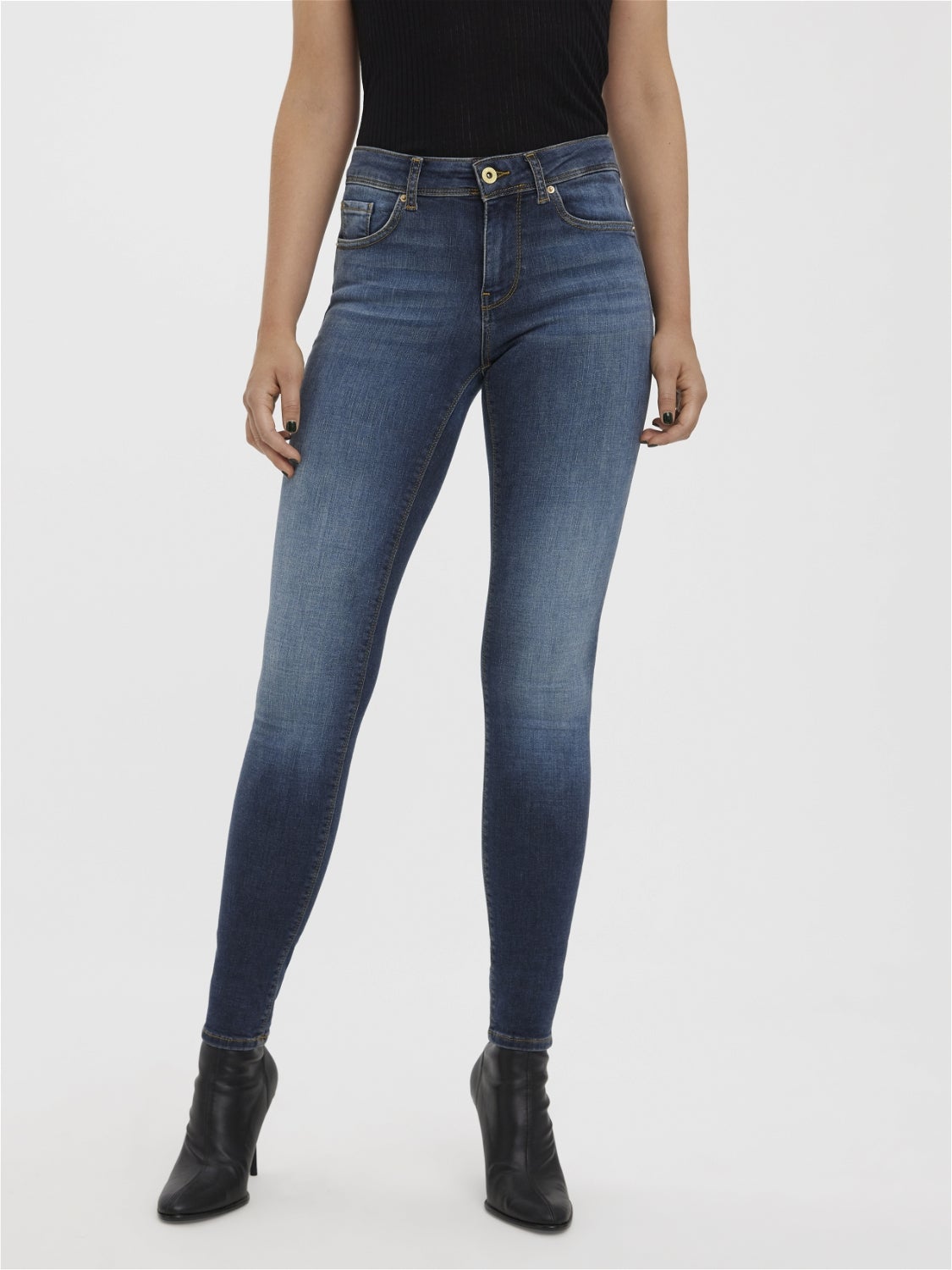 VMLUX Mid Rise Slim Fit Jeans