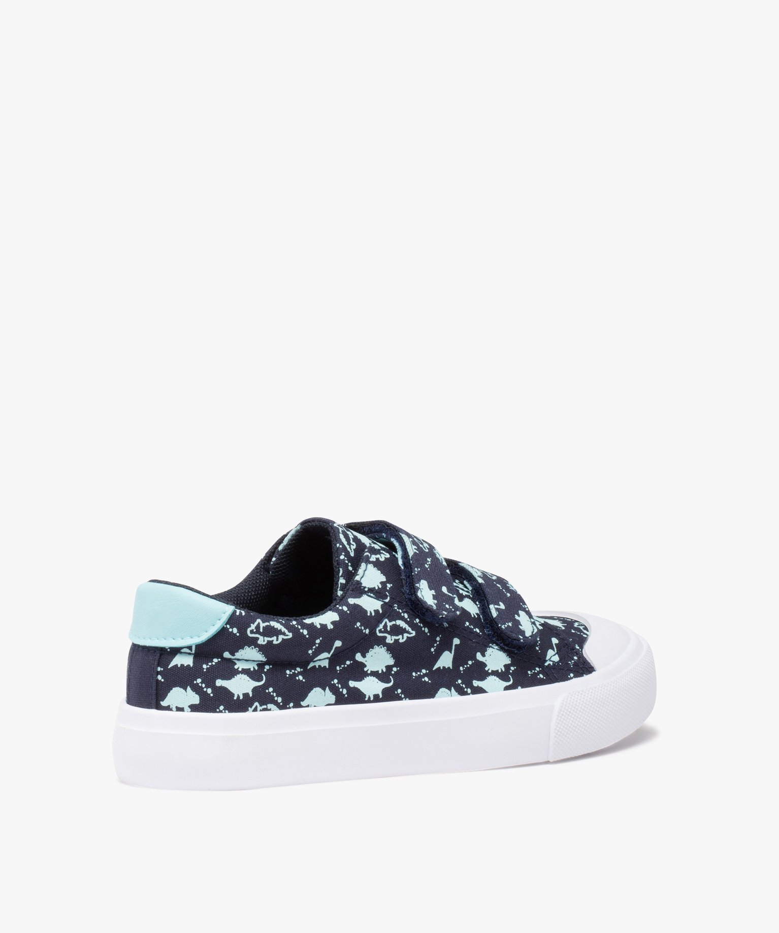Baskets Garçon en toile imprimée dinosaures marine | GEMO