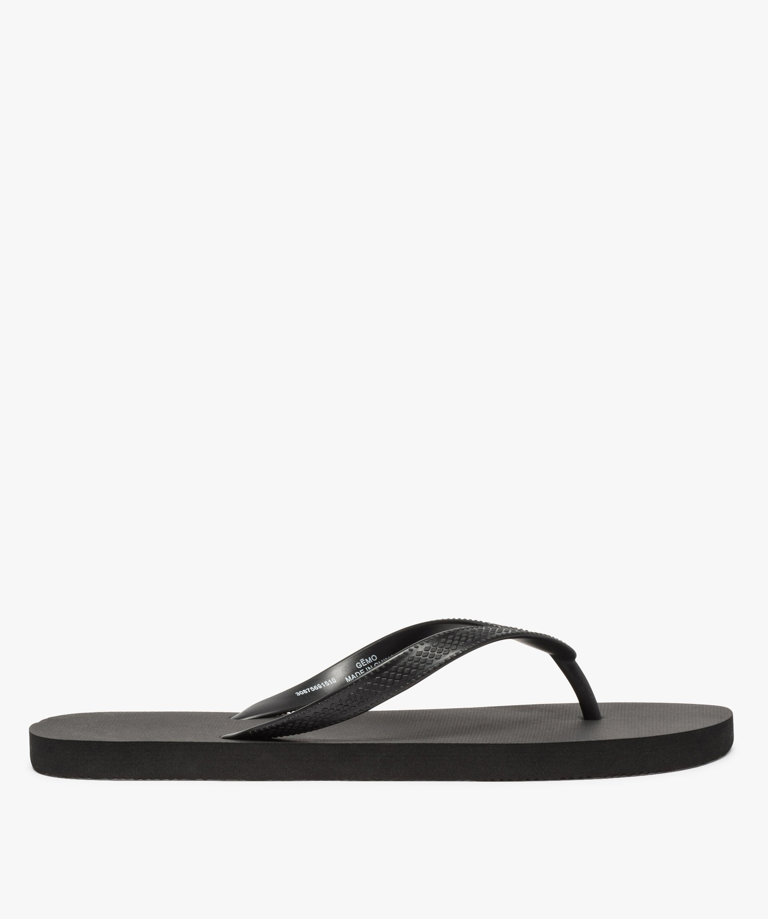 Tongs Garçon unies noir | GEMO