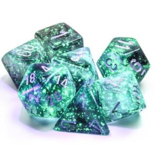 Borealis® Light Smoke/silver Luminary Set of d10s (10)