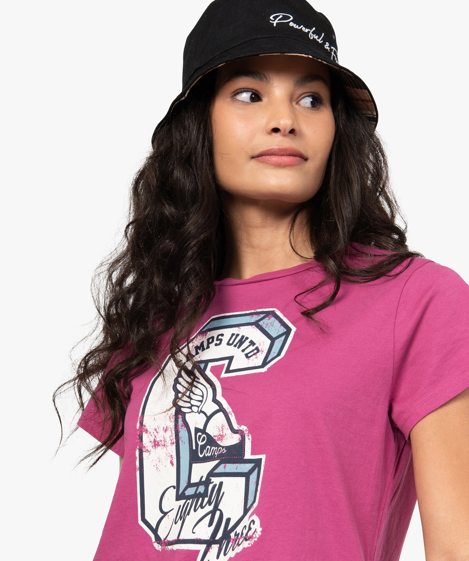 Tee-shirt femme à manches courtes et motif patiné - CAMPS | GEMO