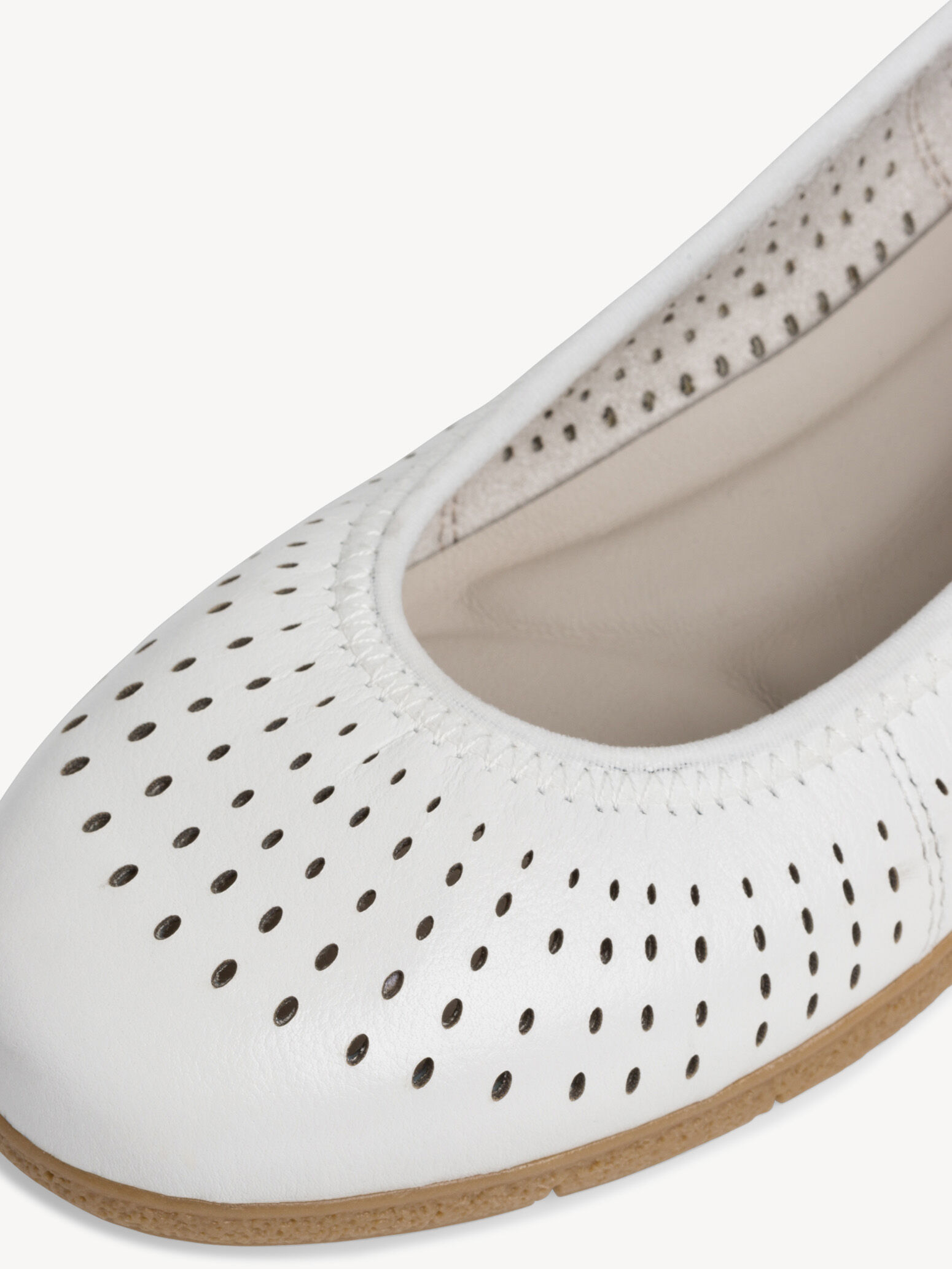 Ballerine en cuir - blanc