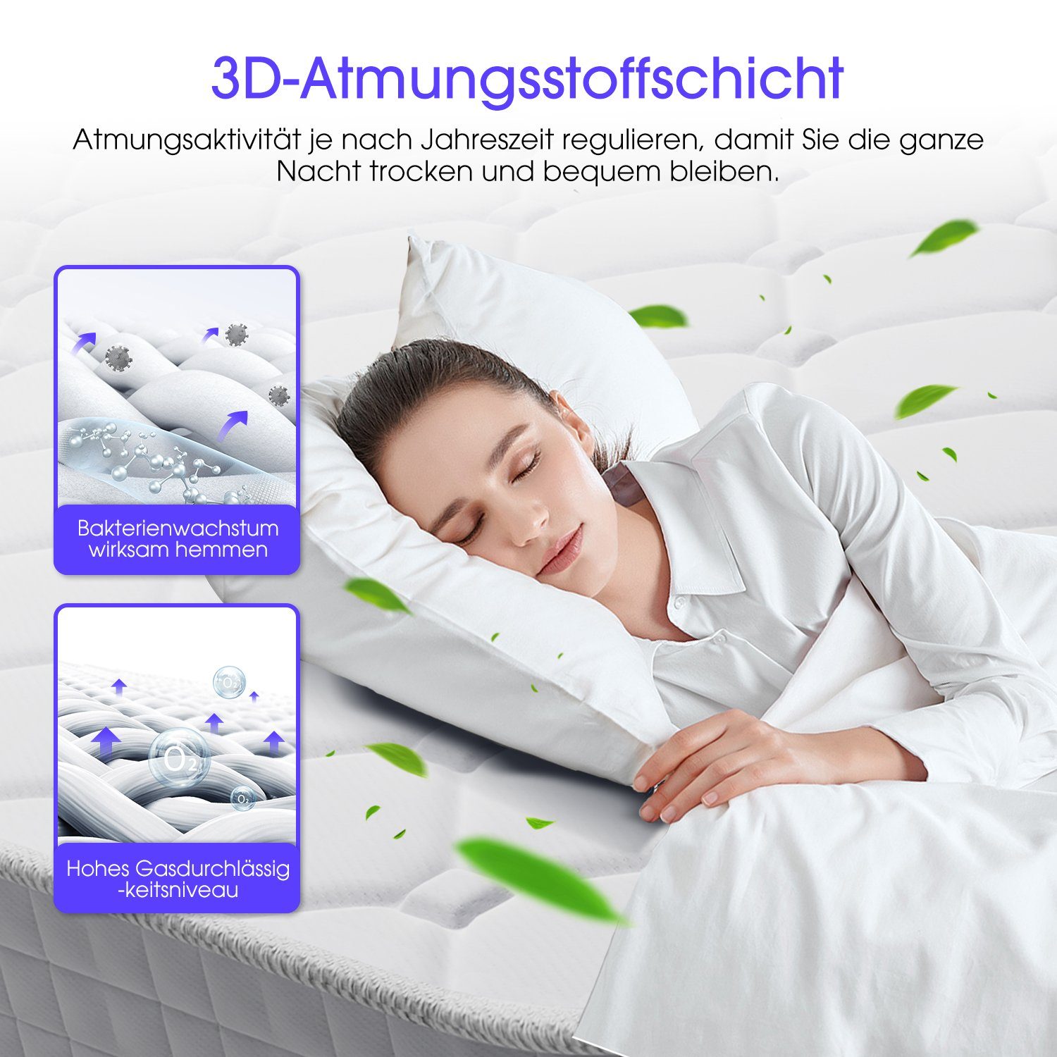 Taschenfederkernmatratze Matratze,7-Zonen,Federkernmatratze,Tonnentaschenfederkernmatratze, Daynee, 25 cm hoch, Boxspringmatratze Matratzen für Kinder und Erwachsen,90*200CM