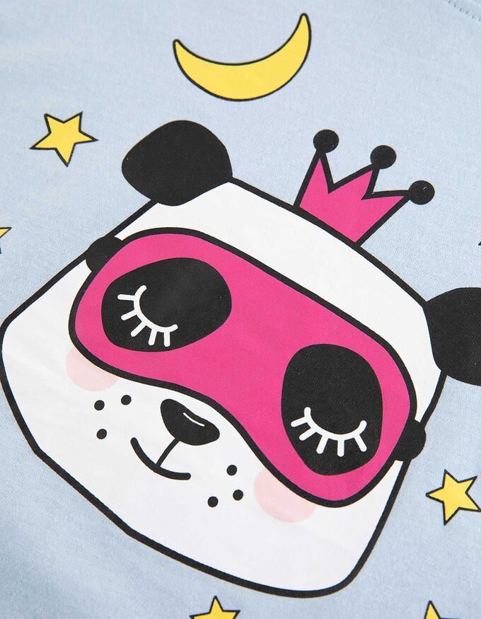 Pyjama Set aus Shirt und Shorts - Print