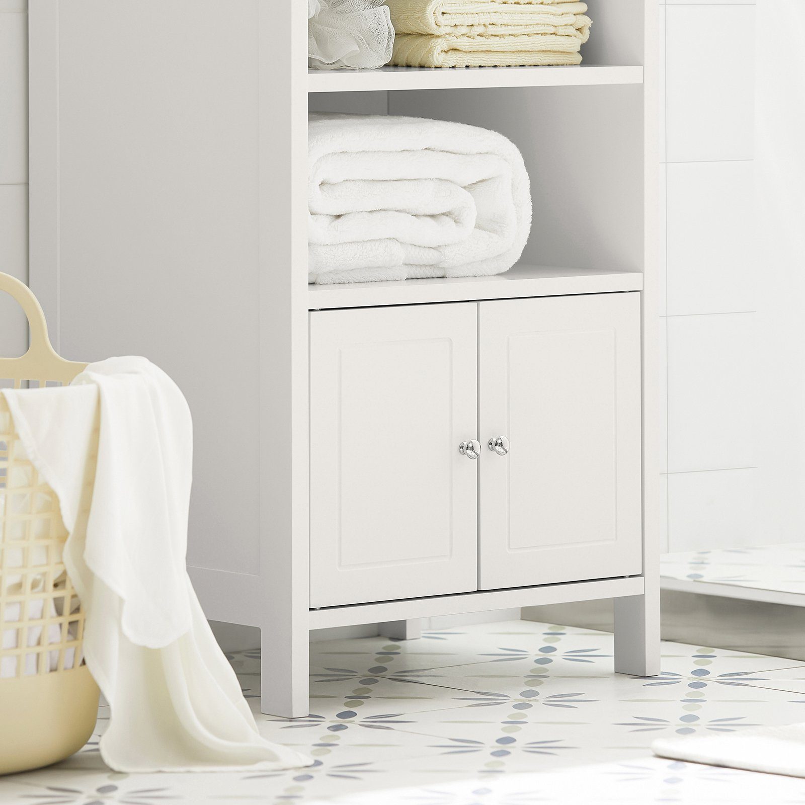 SoBuy Badkommode BZR56, Badschrank Badezimmerschrank Aufbewahrungsschrank