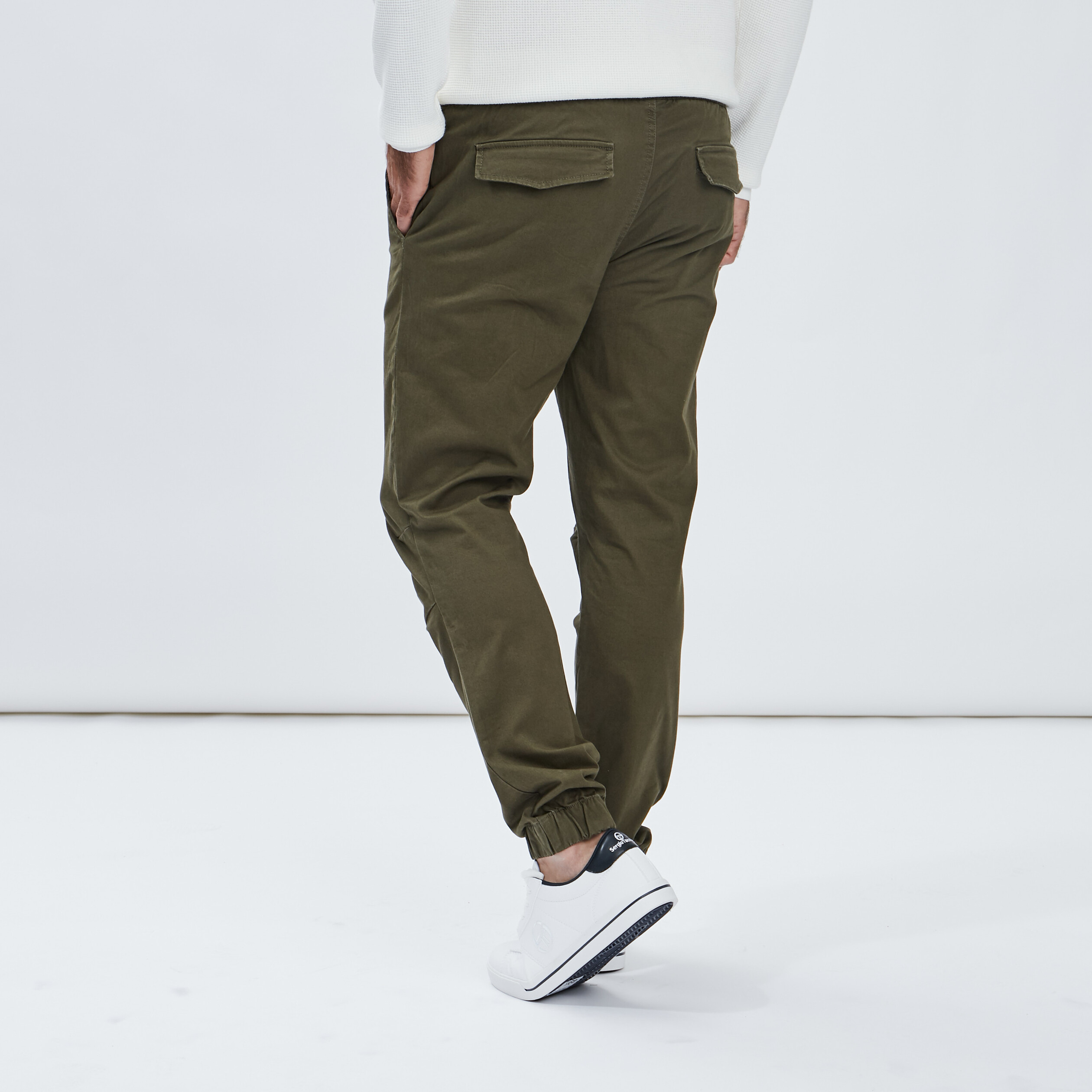 Pantalon jogpant vert kaki homme | La Halle