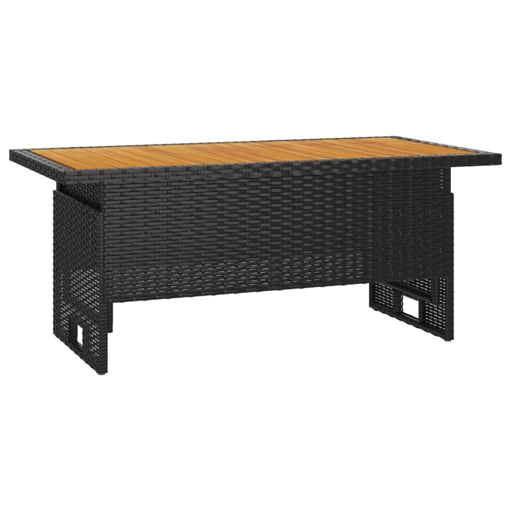 vidaXL Gartenlounge-Set 4-tlg. Garten-Lounge-Set mit Kissen Schwarz Poly Rattan, (4-tlg)