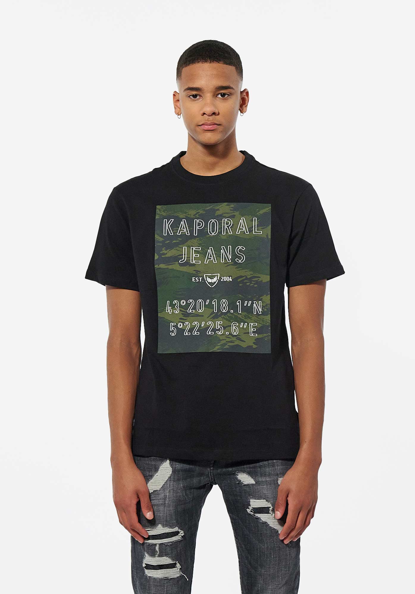MAORI  T-shirt noir Homme en 100% coton bio